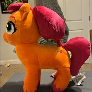 My Little Pony Large Plush Stuffed Animal 12” Orange Pink Mane Hasbro